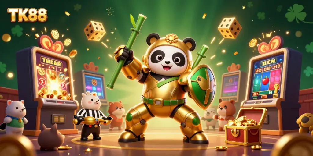 Engage in thrilling gaming at TK88 with immersive 3D casino adventures featuring vibrant slot action.