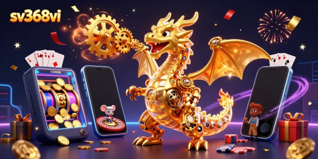 Experience thrilling gaming action at sv368vi with golden coins and colorful slot games