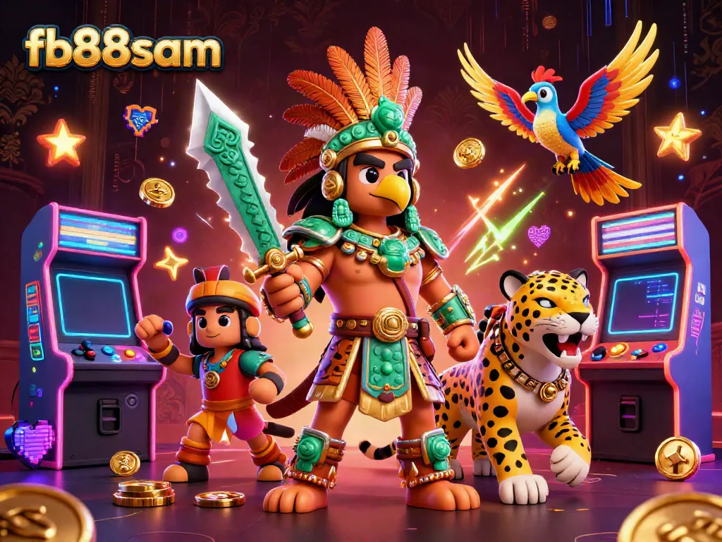 Engage with thrilling gaming adventures at fb88sam featuring an Aztec warrior and jackpot excitement.