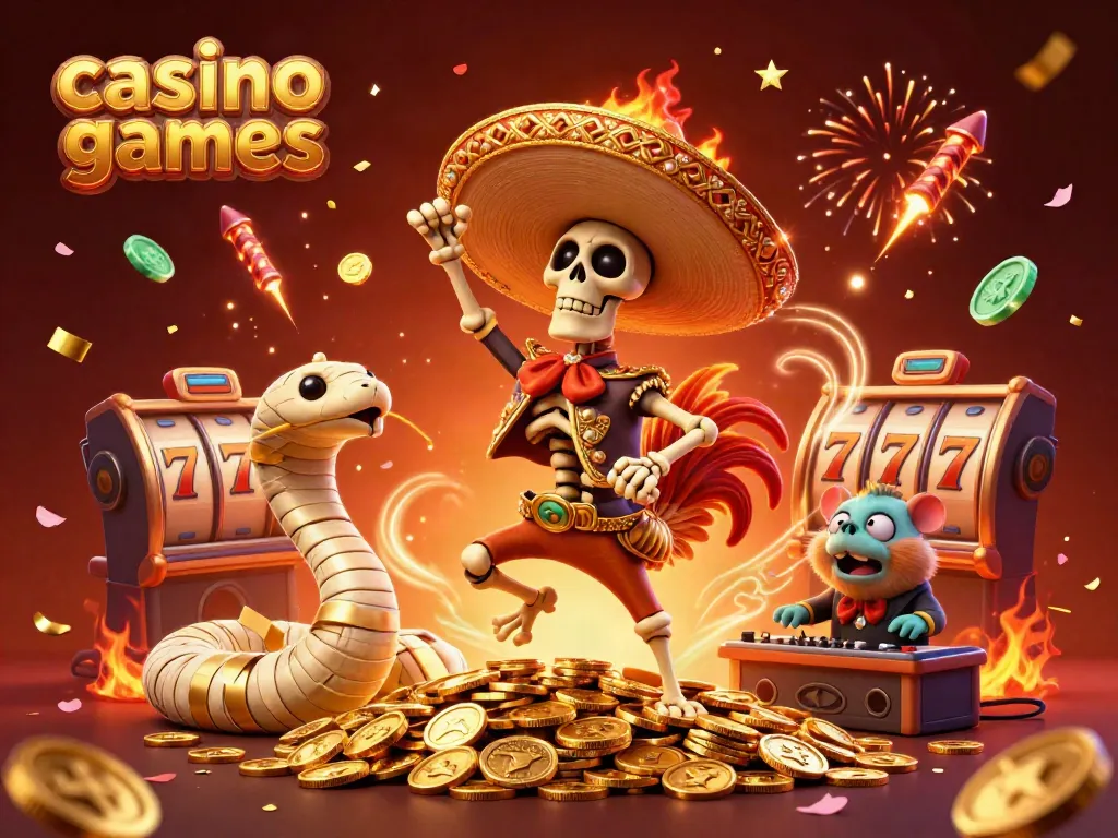 Engage with thrilling casino games featuring vibrant characters and dynamic elements.