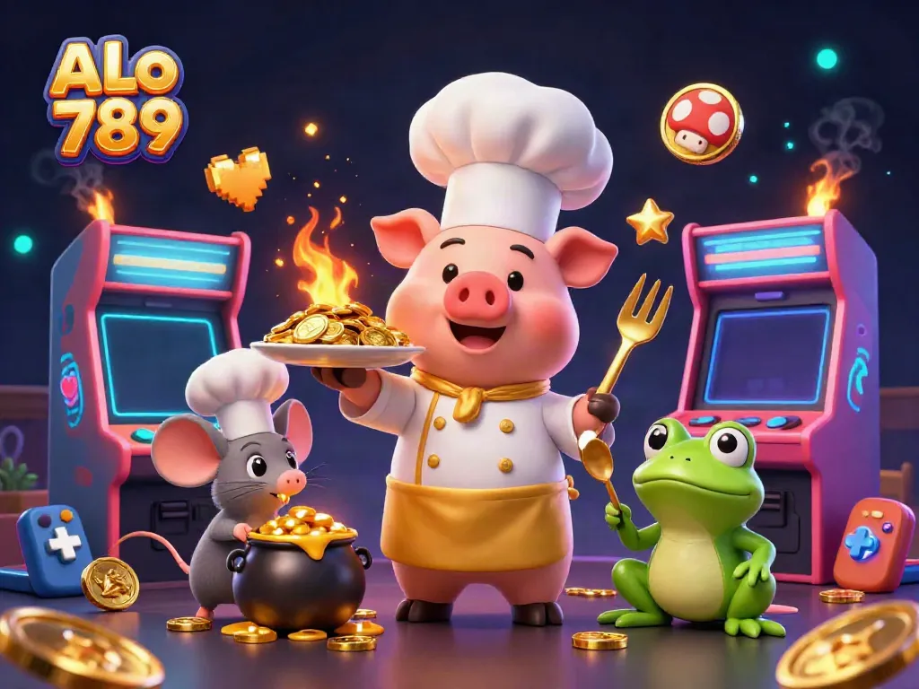 Experience thrilling gameplay at ALo 789 with a vibrant casino trio serving joy and excitement.