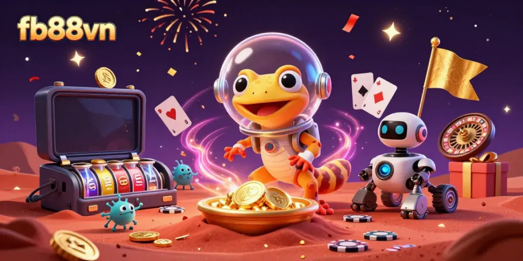 Engage with the thrilling casino world of fb88vn, where a Martian gecko discovers riches on Mars.