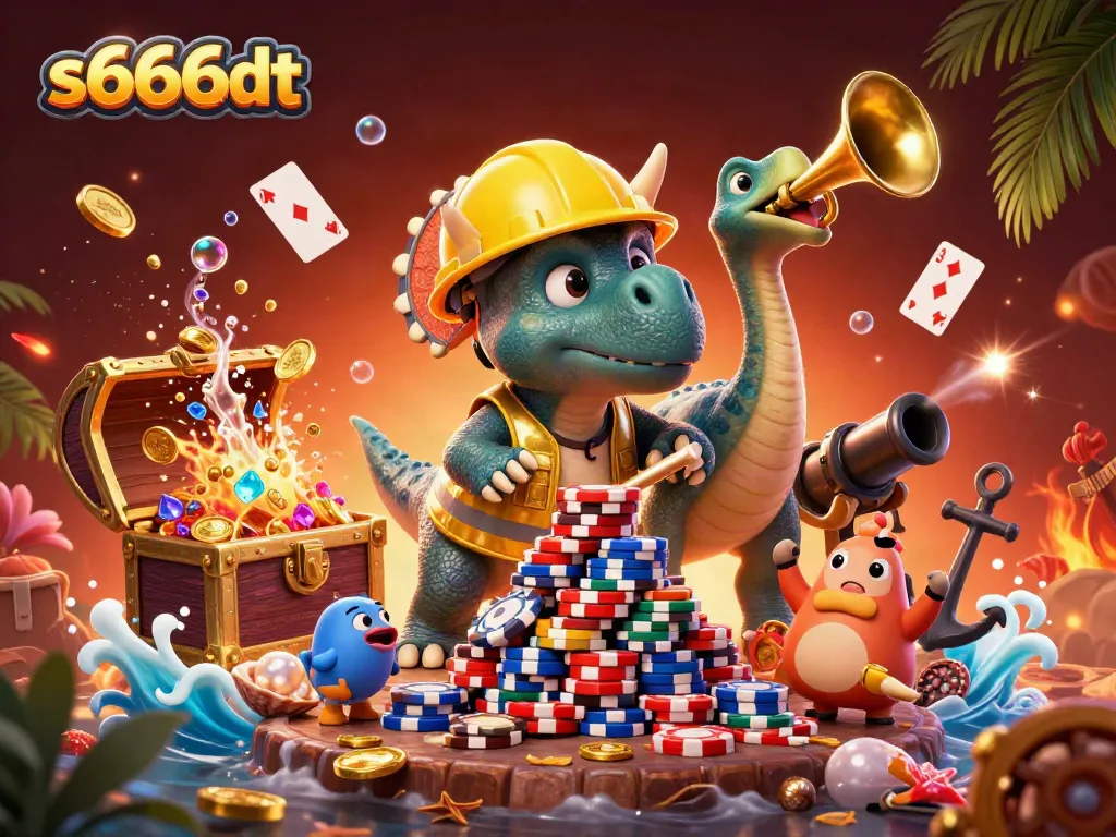 Build winning strategies and experience excitement at s666dt with a lively casino-themed scene.