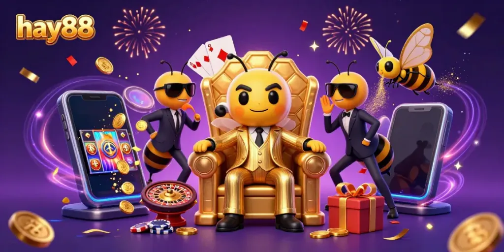 Experience the thrill of gambling with hay88 in a vibrant casino scene filled with excitement and action.