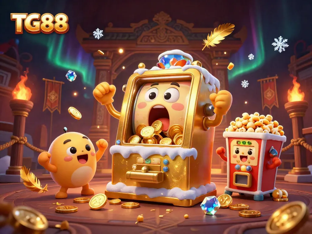 Experience an exciting jackpot at TG88 with a golden slot machine in action!