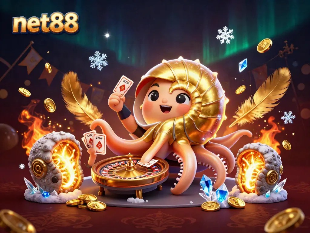 Experience net88's thrilling gaming world with engaging characters and vibrant casino elements.