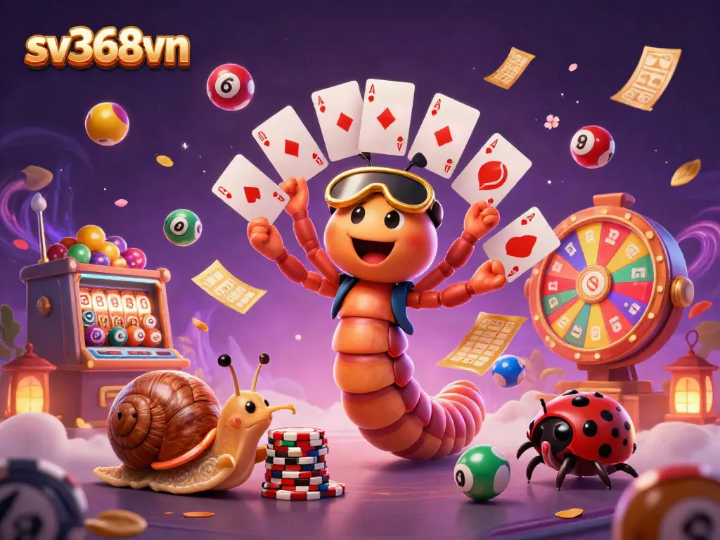 Experience thrilling play at sv368vn with unique, colorful casino elements and animated characters.