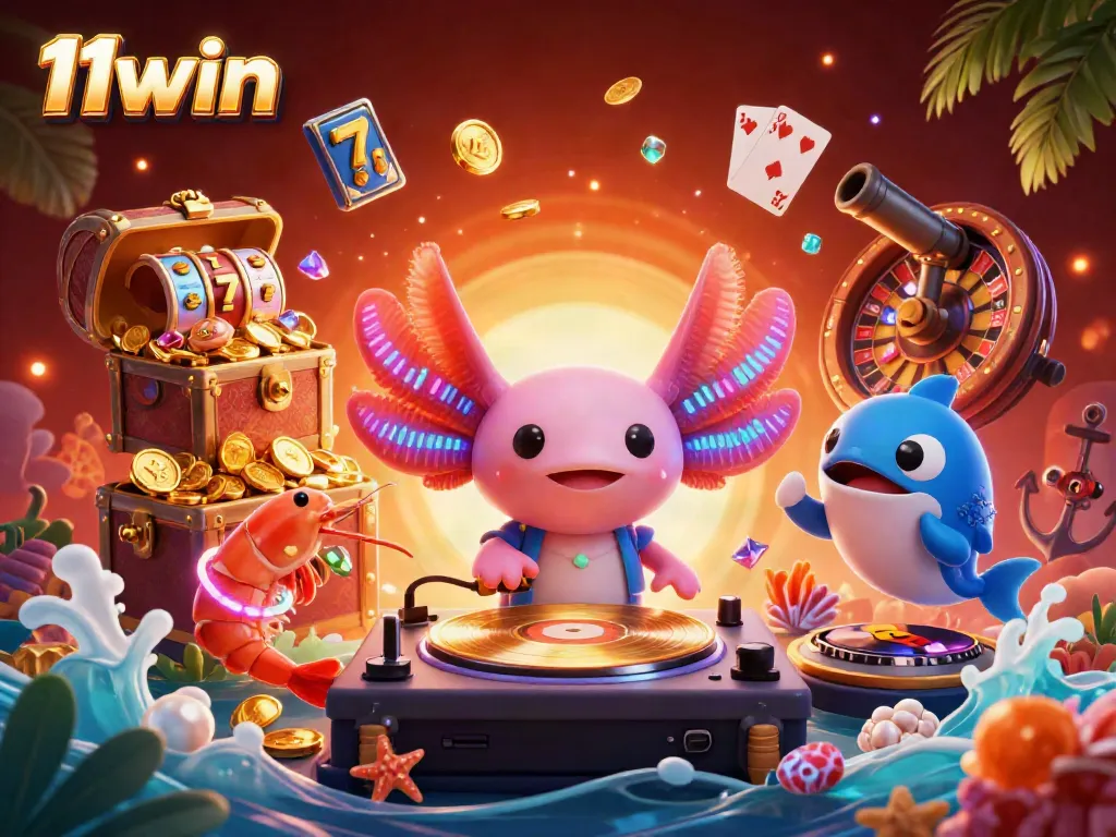Engage with vibrant slots at 11win while enjoying a neon underwater party.