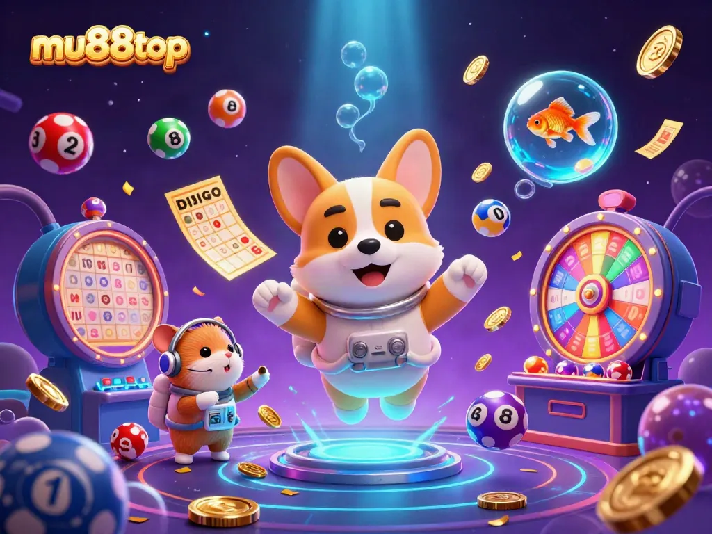 Experience thrilling gaming adventures at mu88top with cartoon characters in a vibrant casino atmosphere.