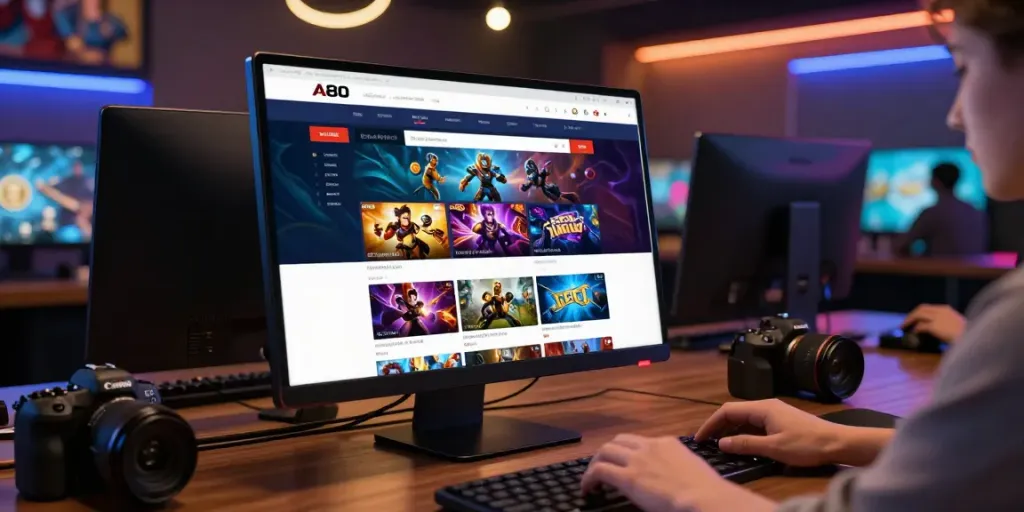 A80 online casino gaming platform interface showing vibrant games and promotions.